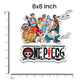 One Piece Bumper Sticker waterproof vinyl decal for laptop, bike, car & bottle