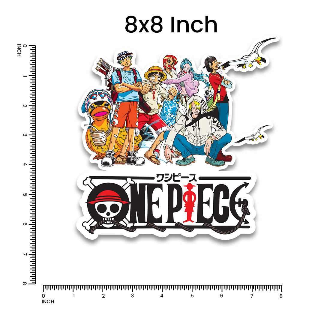 One Piece Bumper Sticker waterproof vinyl decal for laptop, bike, car & bottle