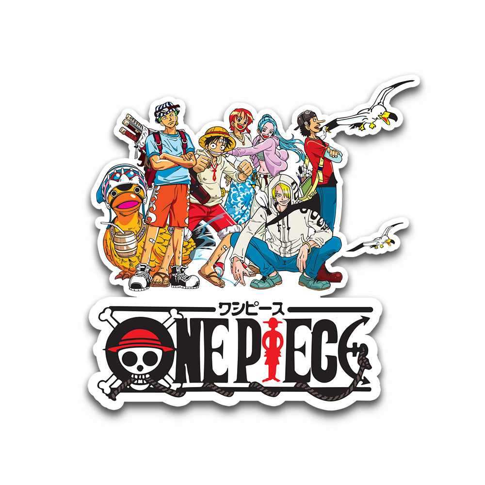 One Piece Bumper Sticker waterproof vinyl decal for laptop, bike, car & bottle