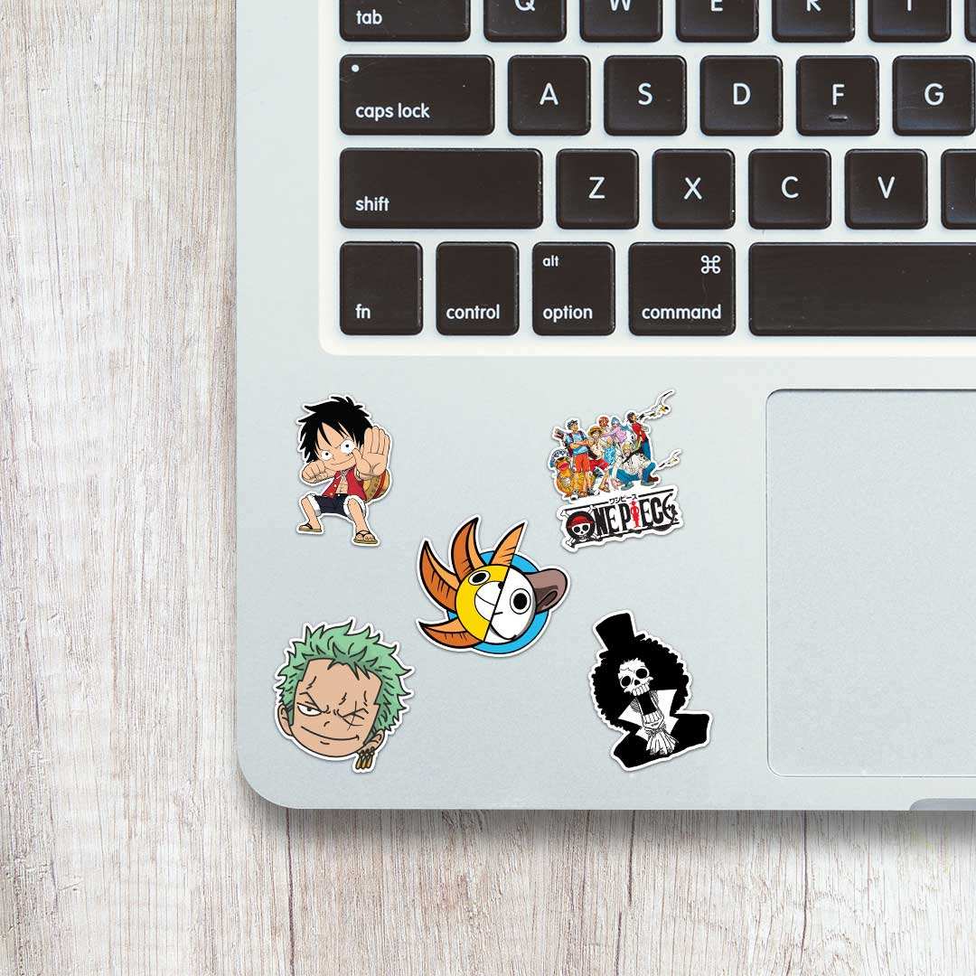 One Piece Mini Sticker Sheet waterproof vinyl decal for laptop, bike, car & bottle