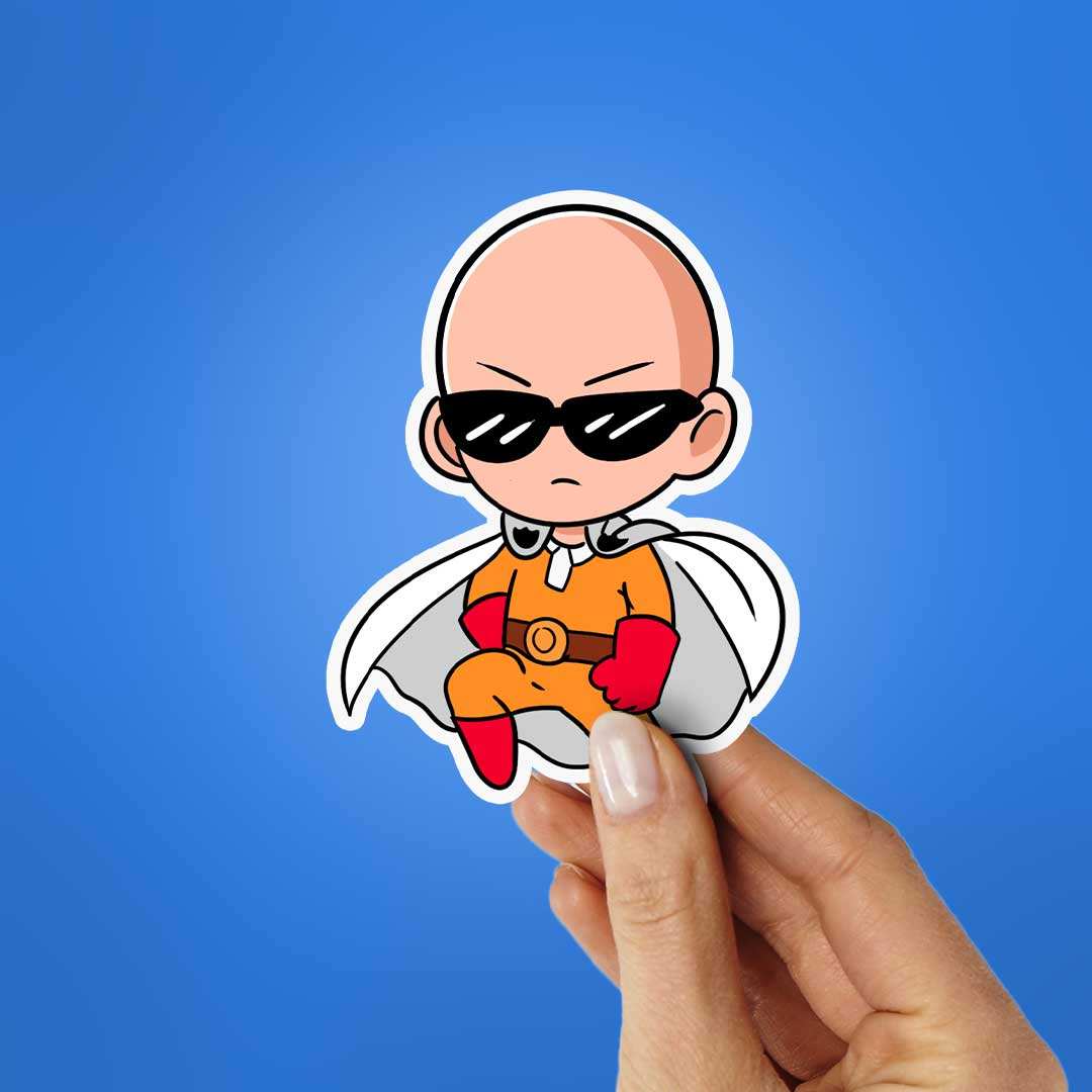 One Punch Sticker waterproof vinyl decal for laptop, bike, car & bottle