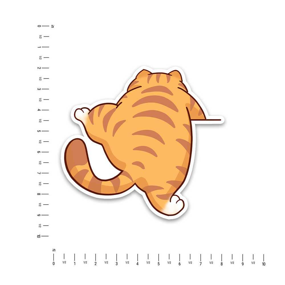 Orange Cat Bumper Sticker - STICK IT UP