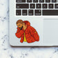 Orange Jacket Guy Glitter Sticker
