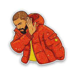 Orange Jacket Guy Glitter Sticker - Glitter Stickers | STICK IT UP