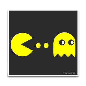 Pac MinusMan Bumper Sticker waterproof vinyl decal for laptop, bike, car & bottle