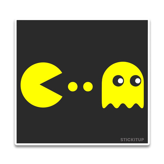 Pac MinusMan Bumper Sticker waterproof vinyl decal for laptop, bike, car & bottle