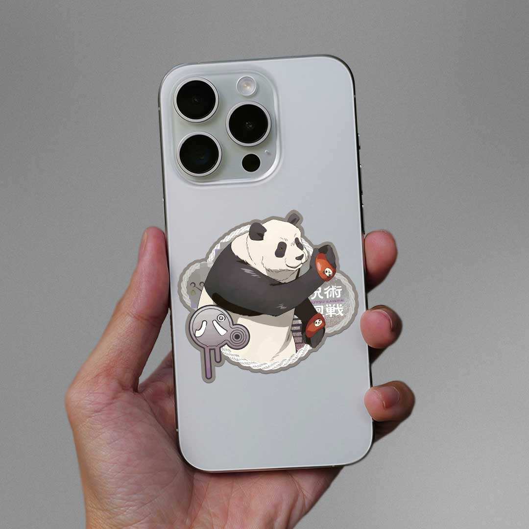 Panda Sticker waterproof vinyl decal for laptop, bike, car & bottle