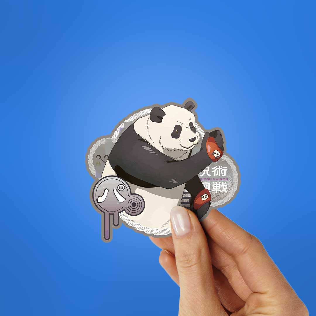 Panda Sticker waterproof vinyl decal for laptop, bike, car & bottle