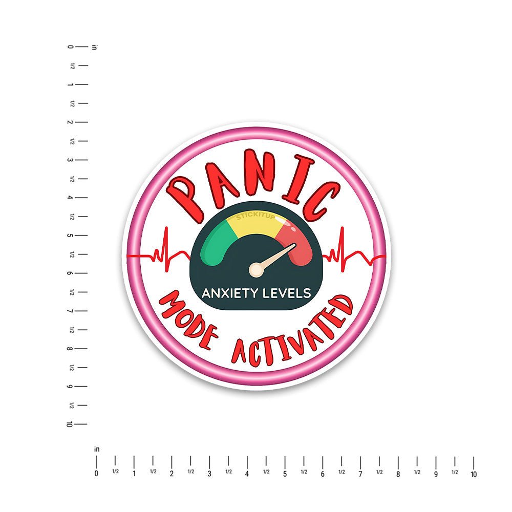 PANIC Bumper Sticker waterproof vinyl decal for laptop, bike, car & bottle