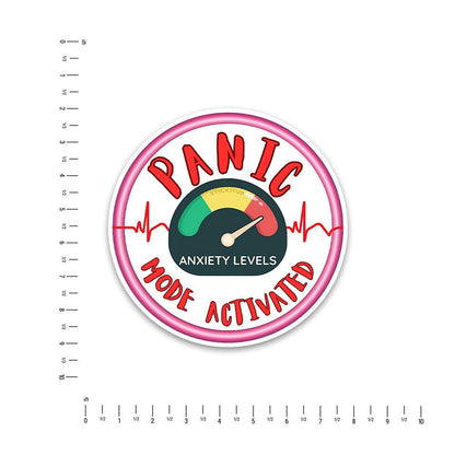PANIC Bumper Sticker waterproof vinyl decal for laptop, bike, car & bottle