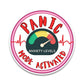 PANIC Bumper Sticker waterproof vinyl decal for laptop, bike, car & bottle