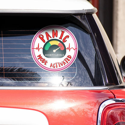 PANIC Bumper Sticker waterproof vinyl decal for laptop, bike, car & bottle