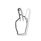 Peace Sign Sticker waterproof vinyl decal for laptop, bike, car & bottle