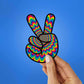 Peace Sticker waterproof vinyl decal for laptop, bike, car & bottle