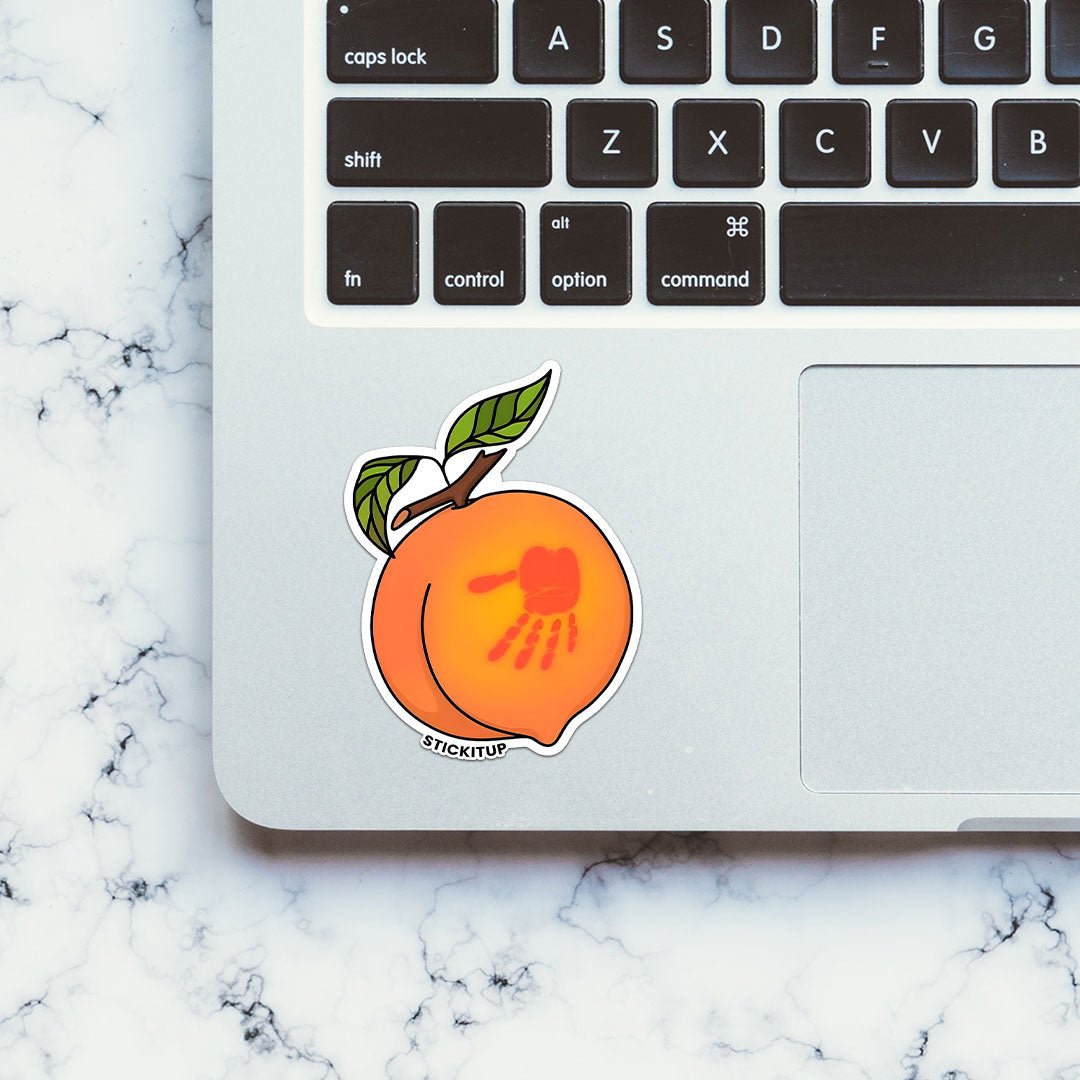 PEACH Sticker waterproof vinyl decal for laptop, bike, car & bottle