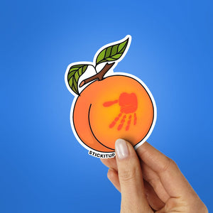 PEACH Sticker waterproof vinyl decal for laptop, bike, car & bottle