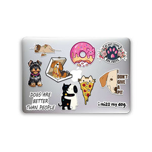 Pet Sticker Packs [50 sticker] waterproof vinyl decal for laptop, bike, car & bottle