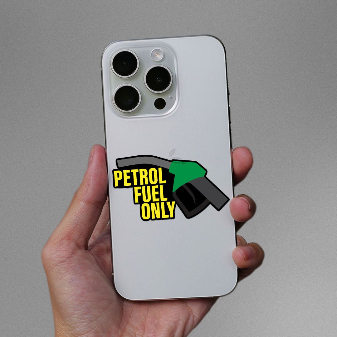 Petrol Fuel Only Sticker waterproof vinyl decal for laptop, bike, car & bottle