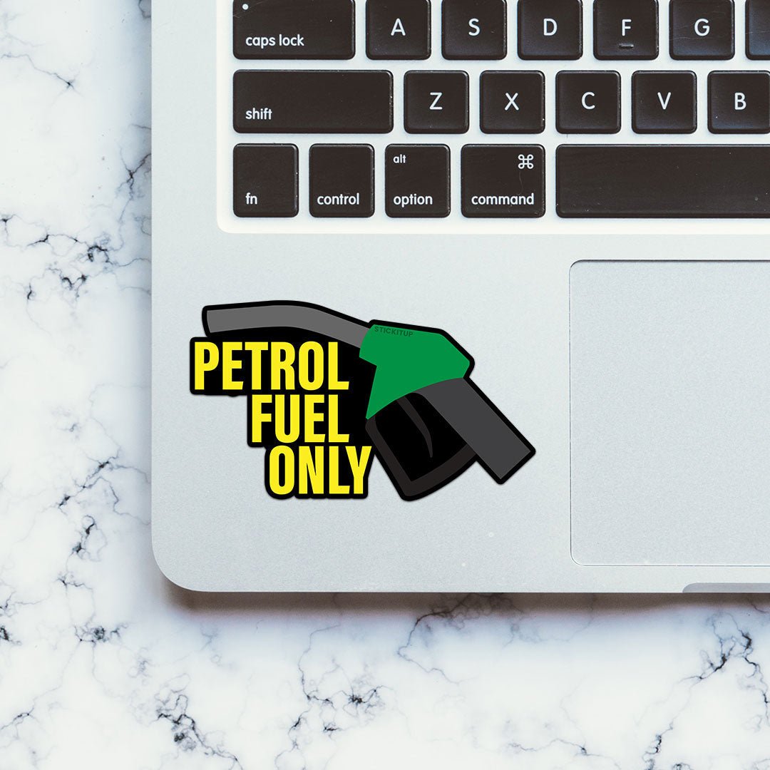 Petrol Fuel Only Sticker waterproof vinyl decal for laptop, bike, car & bottle