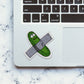 Pickle Rick Glitter Sticker waterproof vinyl decal for laptop, bike, car & bottle