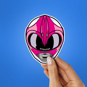 Pink Ranger Sticker waterproof vinyl decal for laptop, bike, car & bottle