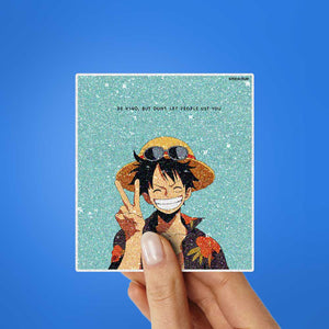 Pirate Hat Peace Sign Glitter Sticker - Glitter Stickers | STICK IT UP