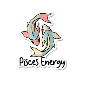 Pisces Energy Sticker waterproof vinyl decal for laptop, bike, car & bottle