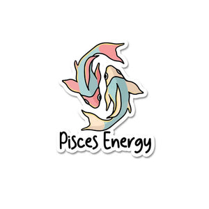 Pisces Energy Sticker waterproof vinyl decal for laptop, bike, car & bottle