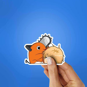 Pochita 0.1 Sticker waterproof vinyl decal for laptop, bike, car & bottle