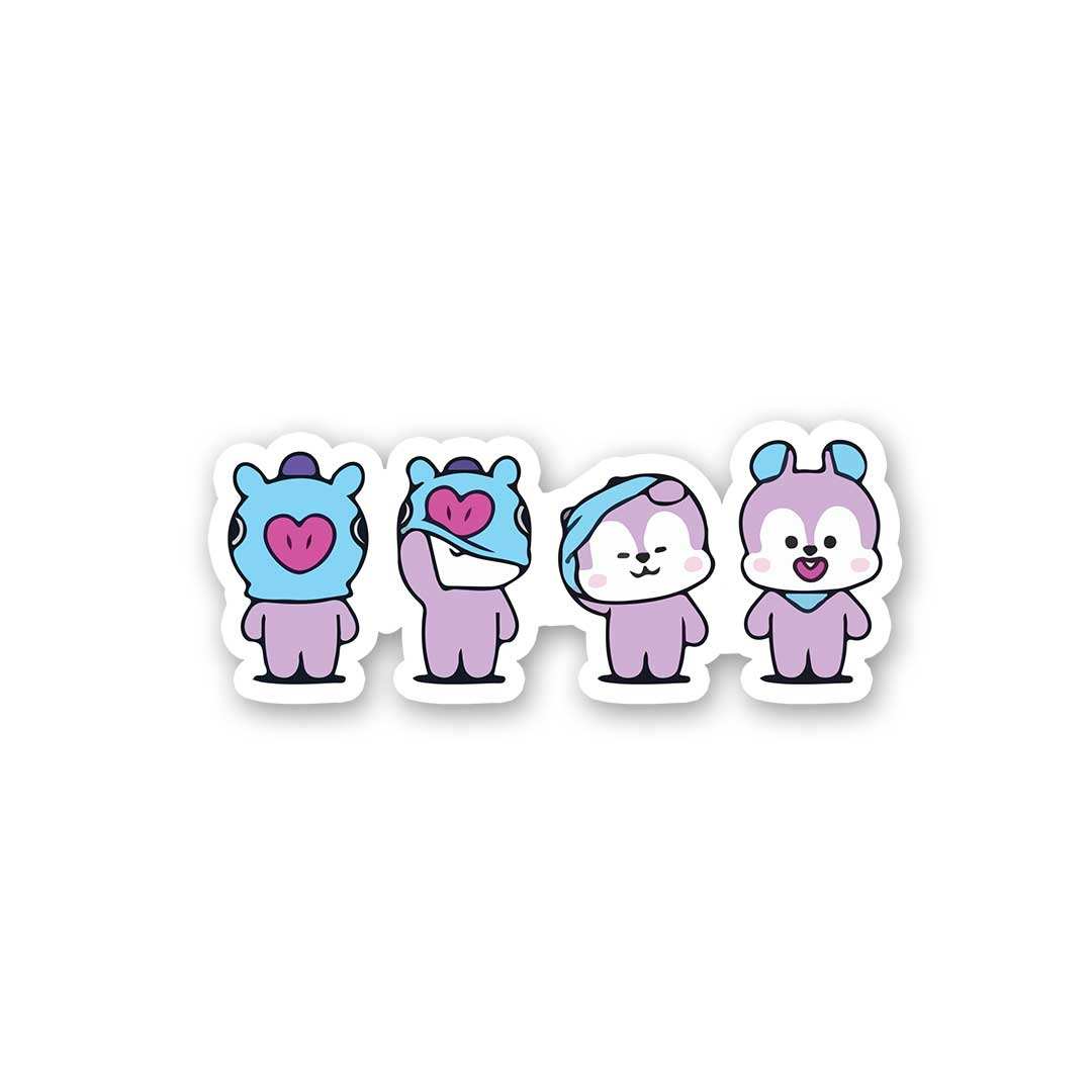 Pookie Gang Sticker waterproof vinyl decal for laptop, bike, car & bottle
