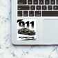 PORSHE 911 Sticker waterproof vinyl decal for laptop, bike, car & bottle