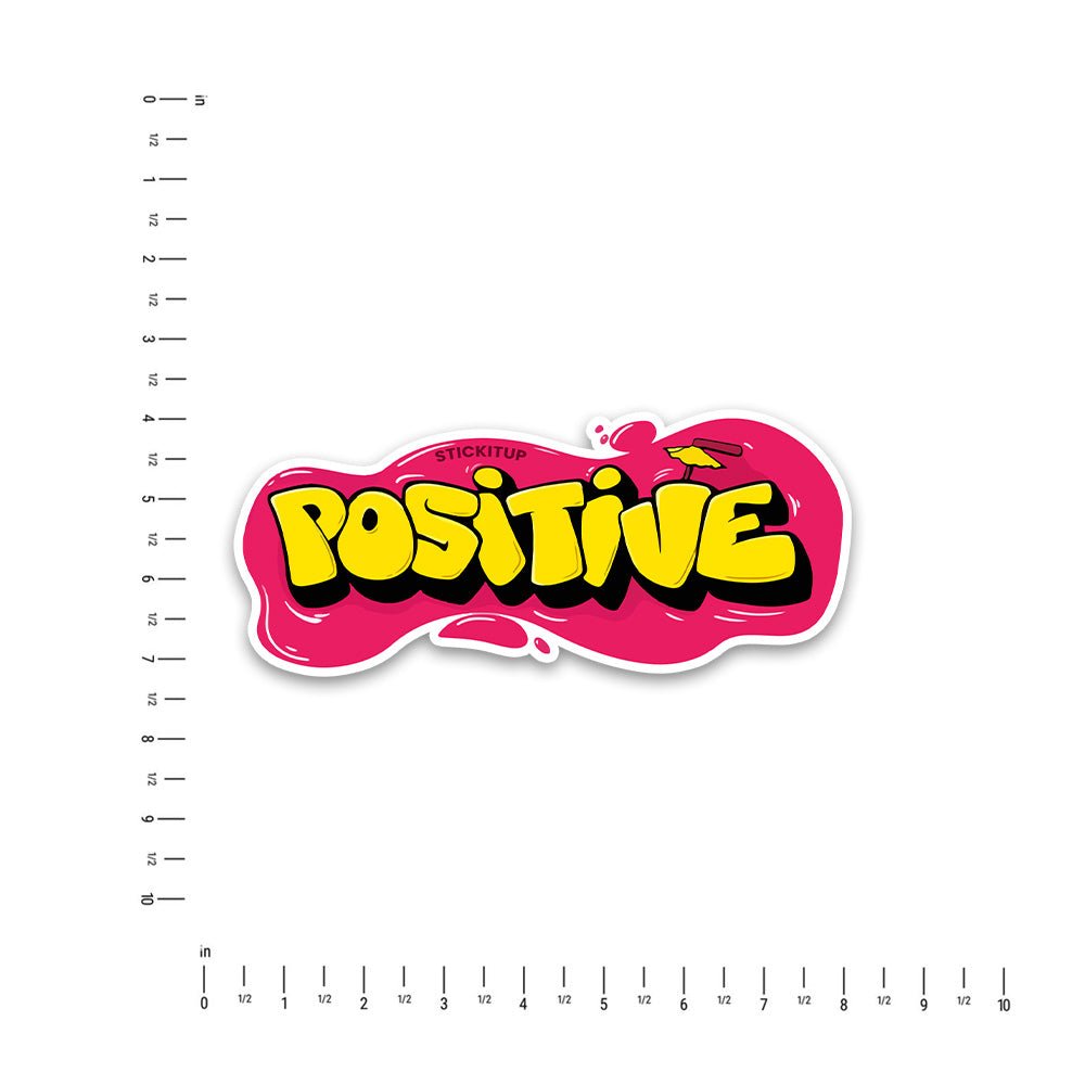 Positive Bumper Sticker waterproof vinyl decal for laptop, bike, car & bottle