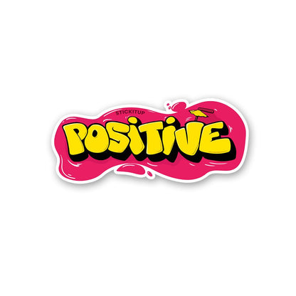 Positive Sticker waterproof vinyl decal for laptop, bike, car & bottle