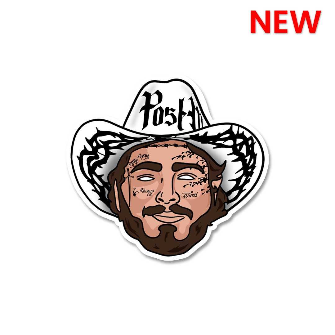 Post Malone Sticker waterproof vinyl decal for laptop, bike, car & bottle