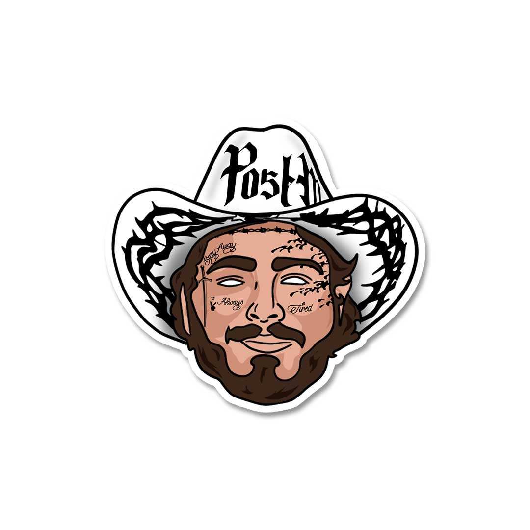 Post Malone Sticker waterproof vinyl decal for laptop, bike, car & bottle