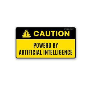 Powered By Artificial Sticker waterproof vinyl decal for laptop, bike, car & bottle