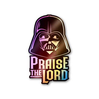 Praise The Lord Holographic Sticker waterproof vinyl decal for laptop, bike, car & bottle