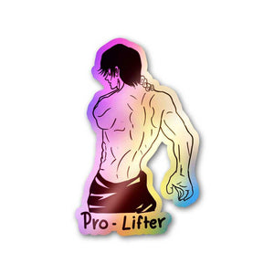 Pro Lifter Holographic Sticker waterproof vinyl decal for laptop, bike, car & bottle