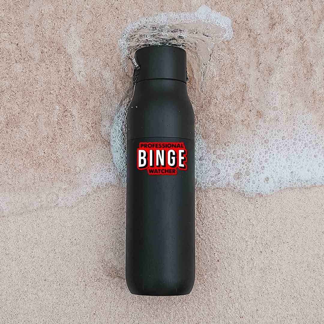 Professional - Binge - Watcher Sticker waterproof vinyl decal for laptop, bike, car & bottle