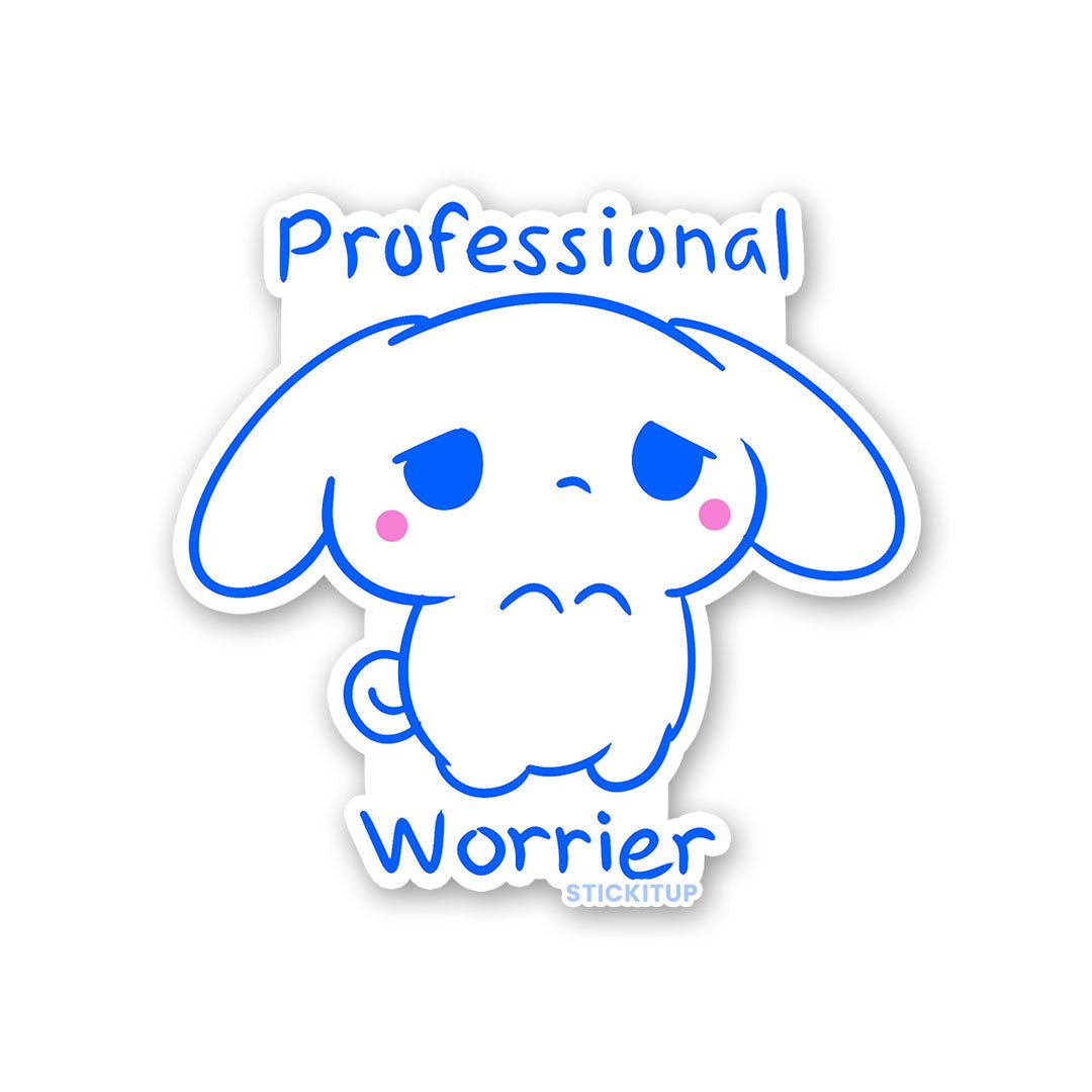 Professional Worrier Sticker waterproof vinyl decal for laptop, bike, car & bottle