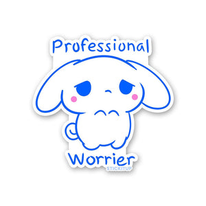 Professional Worrier Sticker waterproof vinyl decal for laptop, bike, car & bottle