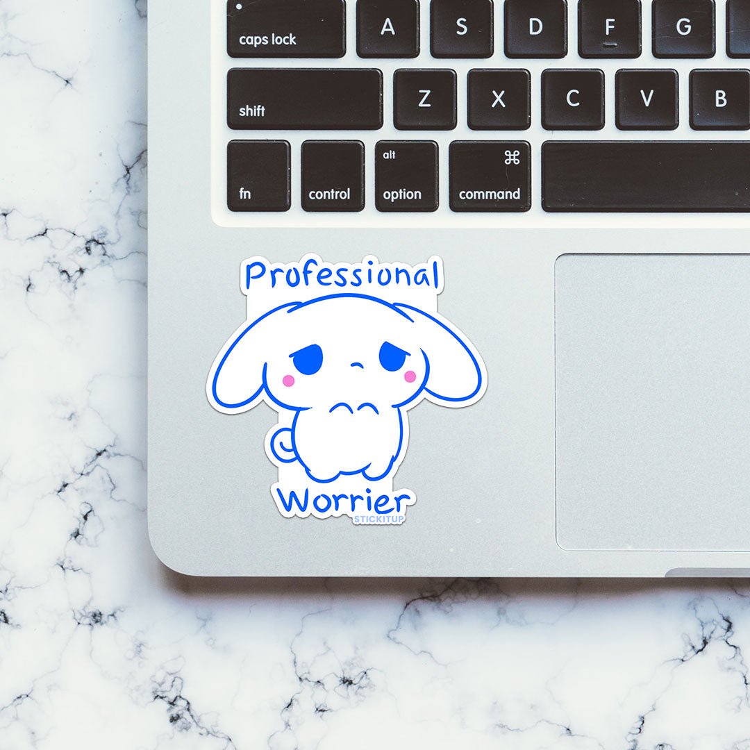 Professional Worrier Sticker waterproof vinyl decal for laptop, bike, car & bottle