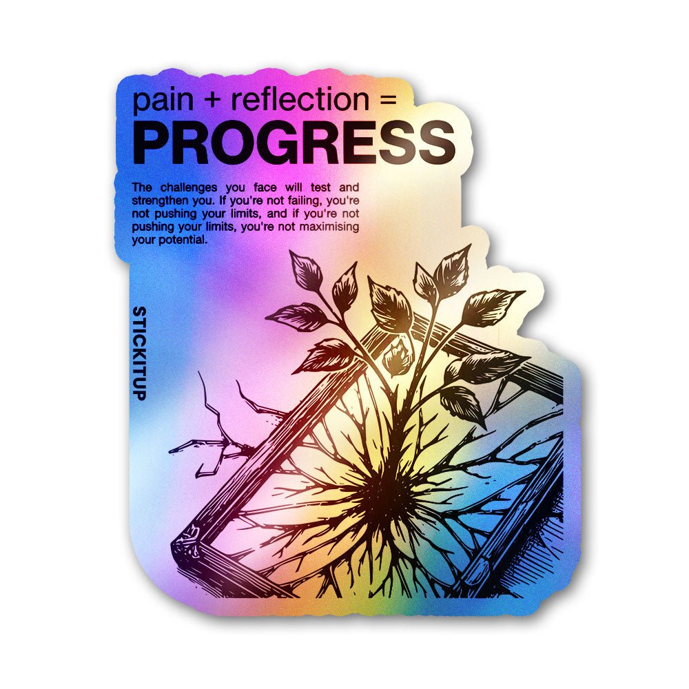 Progress Formula Holographic Stickers waterproof vinyl decal for laptop, bike, car & bottle