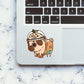 Pugbugs Sticker waterproof vinyl decal for laptop, bike, car & bottle