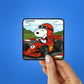PUP RACER Sticker waterproof vinyl decal for laptop, bike, car & bottle