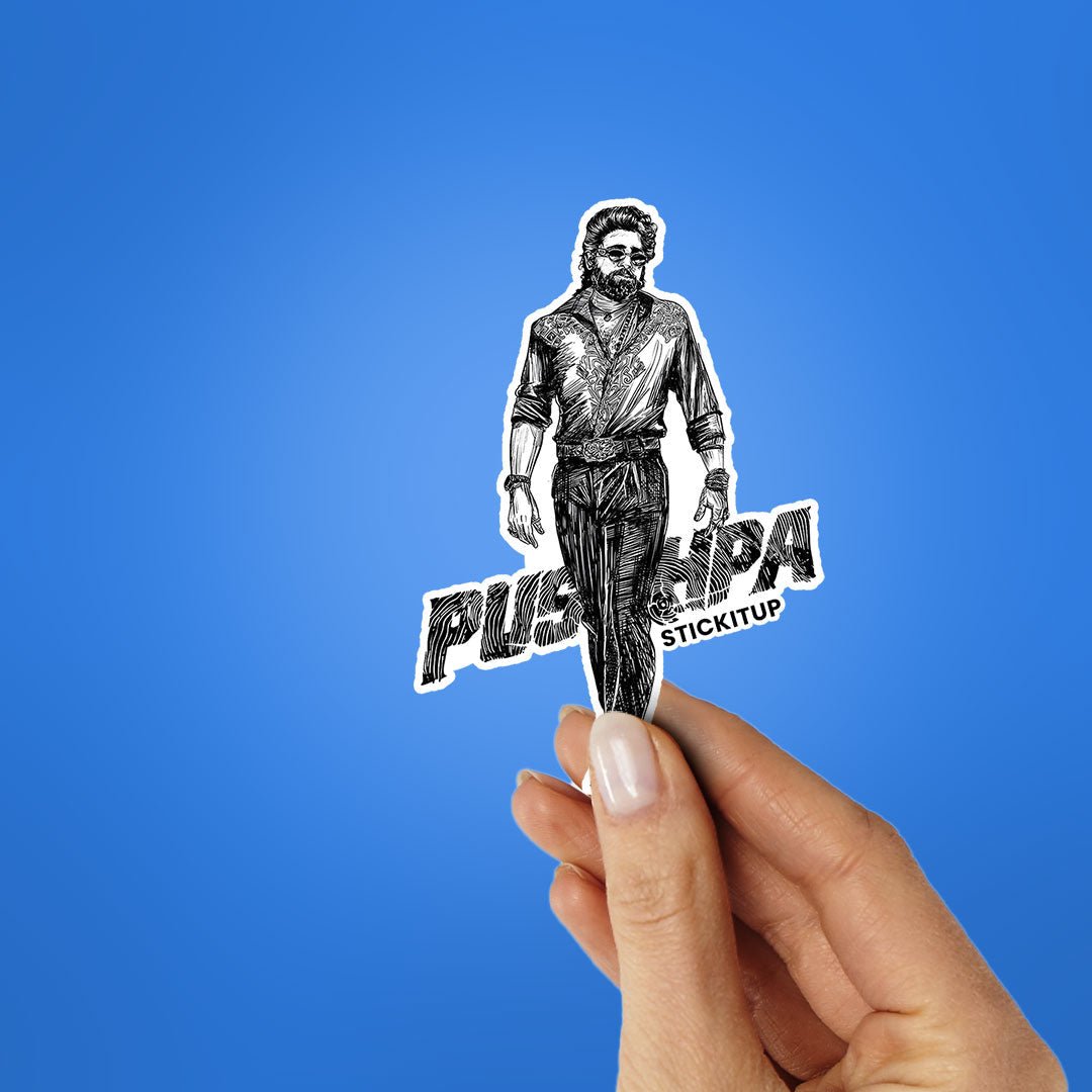 Puspa Sticker Buy Pushpa Sticker Online | Premium Waterproof Vinyl | STICK IT UP