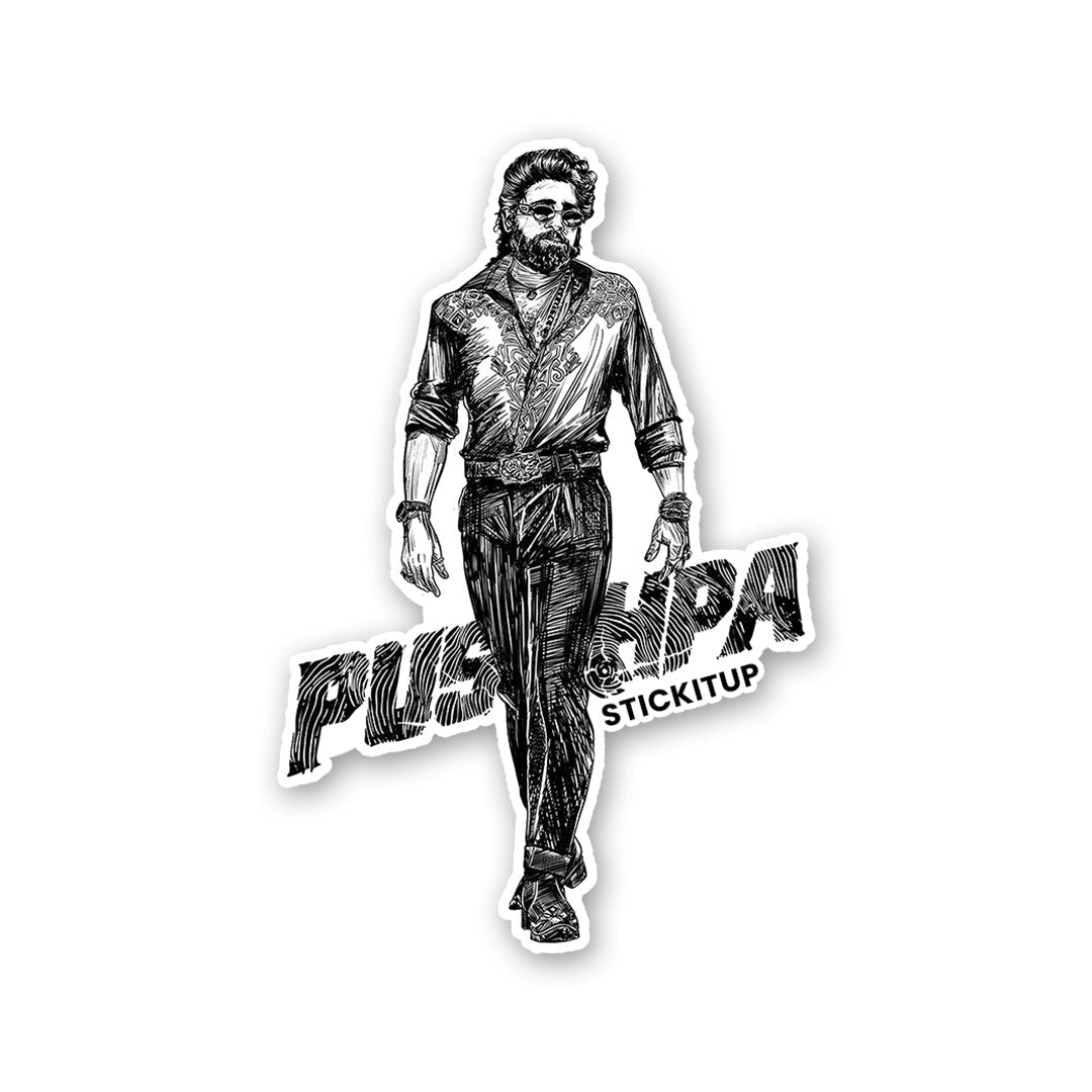 Puspa Sticker Buy Pushpa Sticker Online | Premium Waterproof Vinyl | STICK IT UP