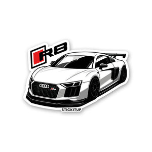 R8 Sticker waterproof vinyl decal for laptop, bike, car & bottle