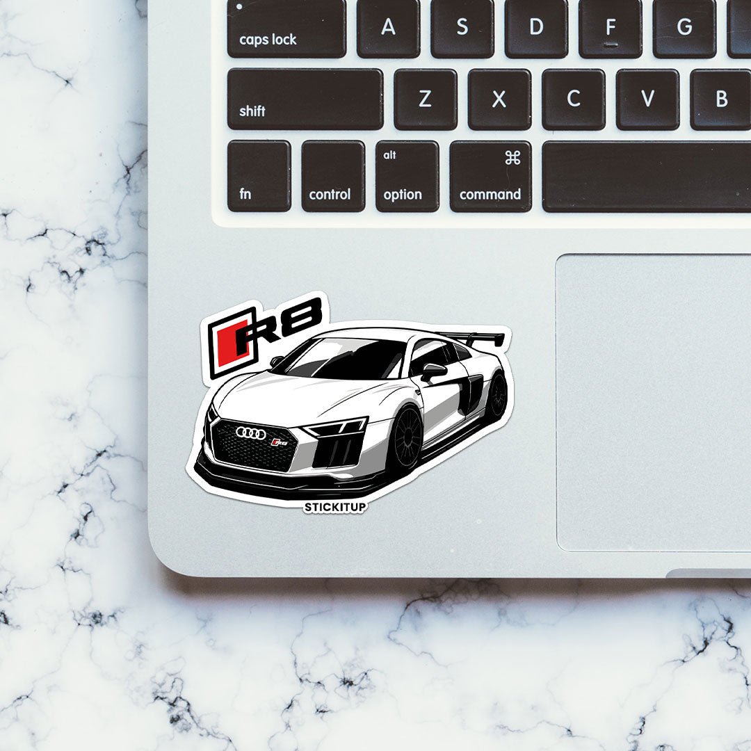 R8 Sticker waterproof vinyl decal for laptop, bike, car & bottle