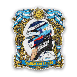 Racer Helmet Crest Glitter Sticker - Glitter Stickers | STICK IT UP